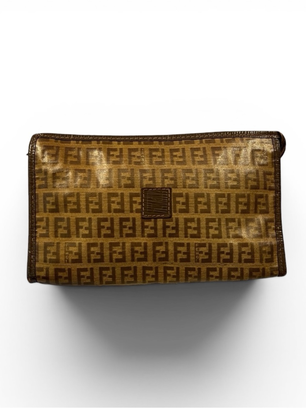 FENDI Crystal Zucca Large Clutch / Pouch Vintage